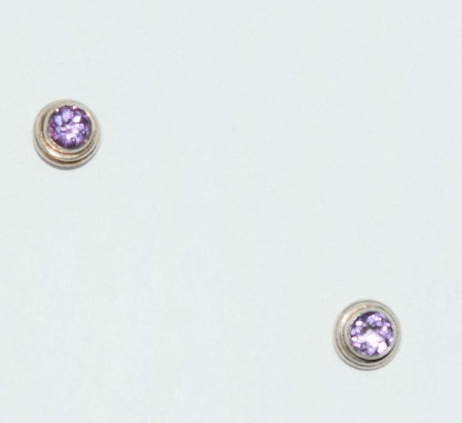 Sterling Silver Amethyst Post Earrings (1 of 3)