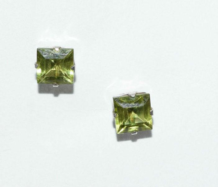 VTG Sterling Silver Peridot Post Earrings (1 of 4)