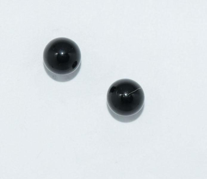 Sterling Silver Onyx Ball Post Earrings (1 of 3)