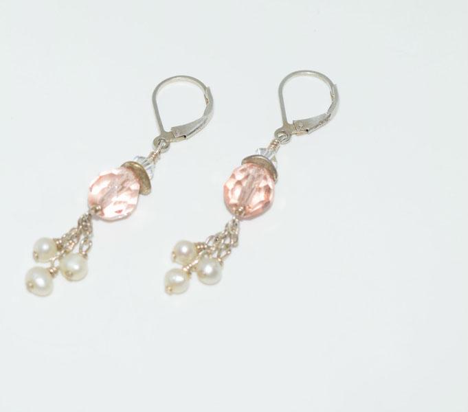 Sterling Silver Pearl Dangle Earrings (1 of 3)