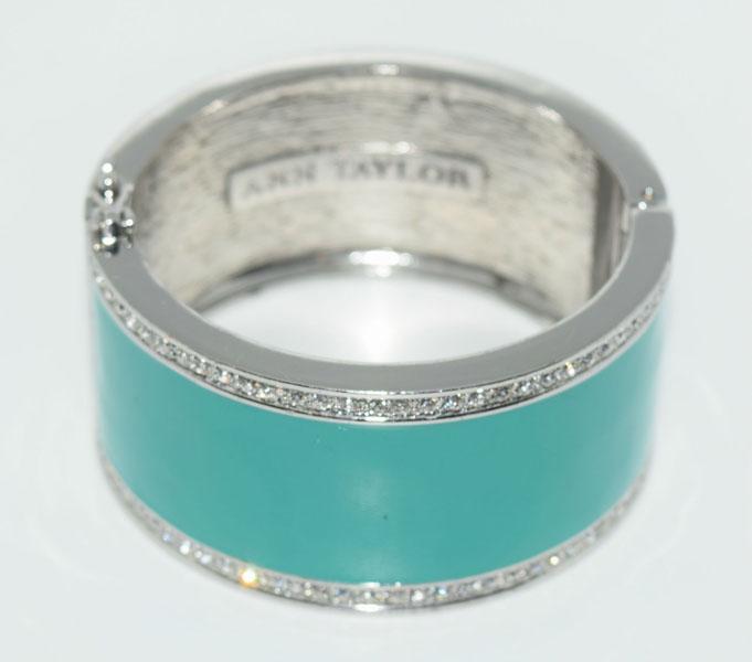 Ann Taylor Enamel & Rhinestone Bangle (1 of 5)
