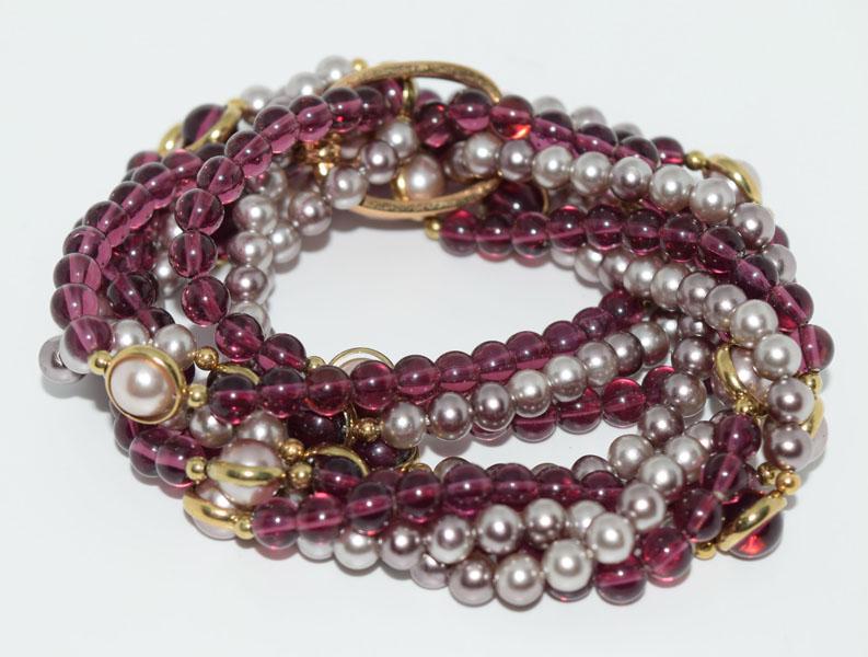 VTG Costume Double Strand Bead Necklace (1 of 3)