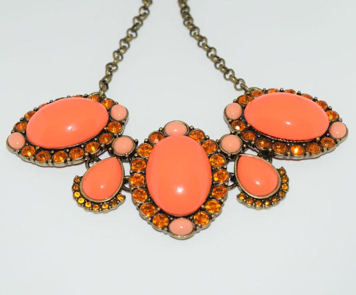 Fashion Orange Hue J Crew Bib Necklace (1 of 4)