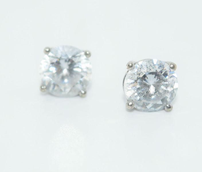 Sterling Silver 7mm Solitaire Post Earrings (1 of 5)
