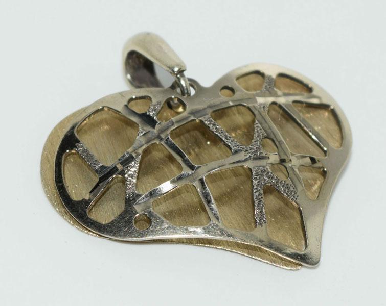VTG Sterling Artisan Double Heart Pendant (1 of 5)