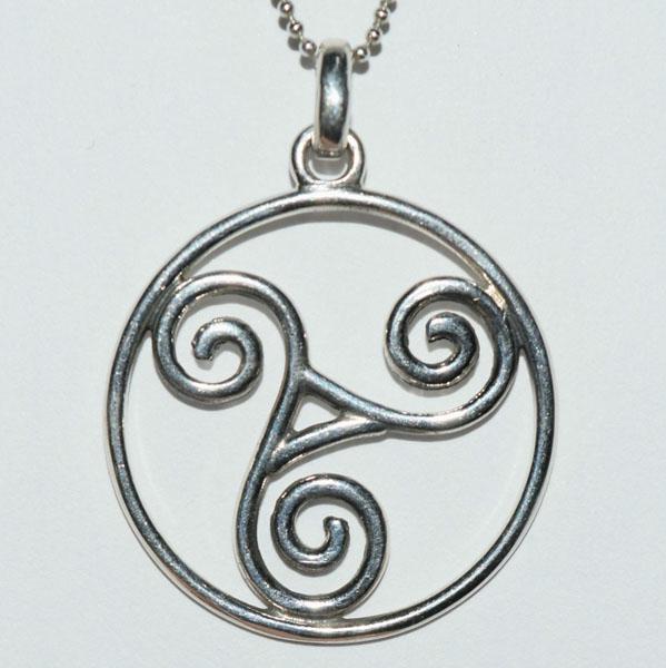 Sterling Silver Hand Crafted Swirl Necklace (1 of 4)