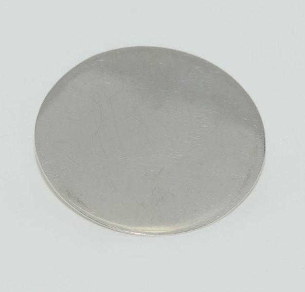 Sterling Silver Plain Circle Slide Pendant (1 of 3)