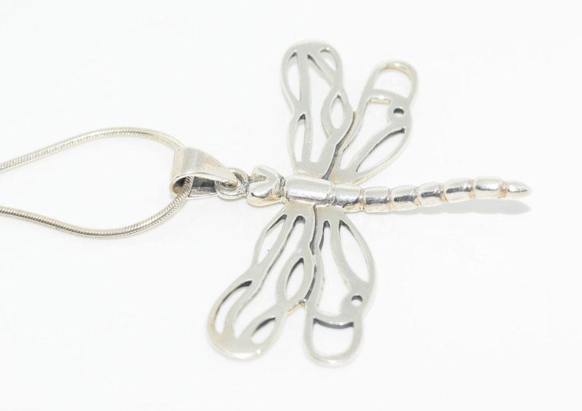 Sterling Silver Dragon Fly Necklace (1 of 3)