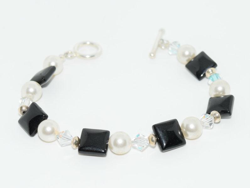 Sterling Toggle Beaded Bracelet (1 of 2)