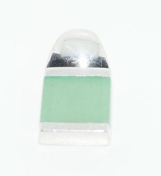 Sterling Silver Square Jade Necklace (1 of 3)