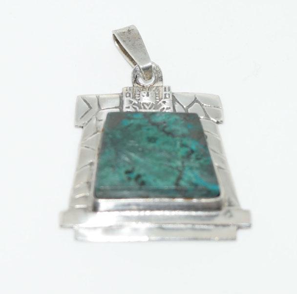 Sterling Silver Natural Stone Mayan Pendant: This pendant measure’s 25mm x 35.5mm drop & stamped 925.