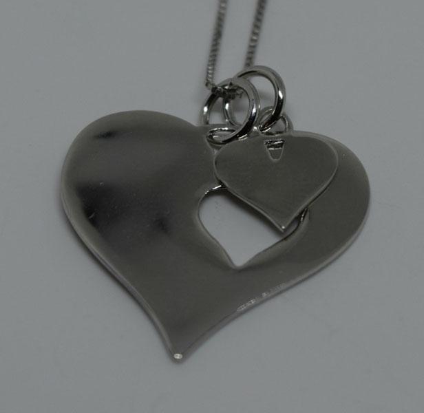 Sterling Silver Piece of my Heart Necklace: This pendant measure’s 24 x 24.7mm & stamped 925 on a 18inch box chain.