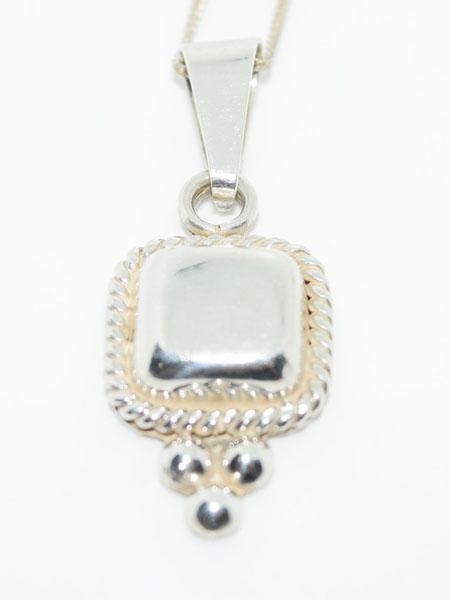 Taxco Mexico Sterling Square Rope Necklace (1 of 4)