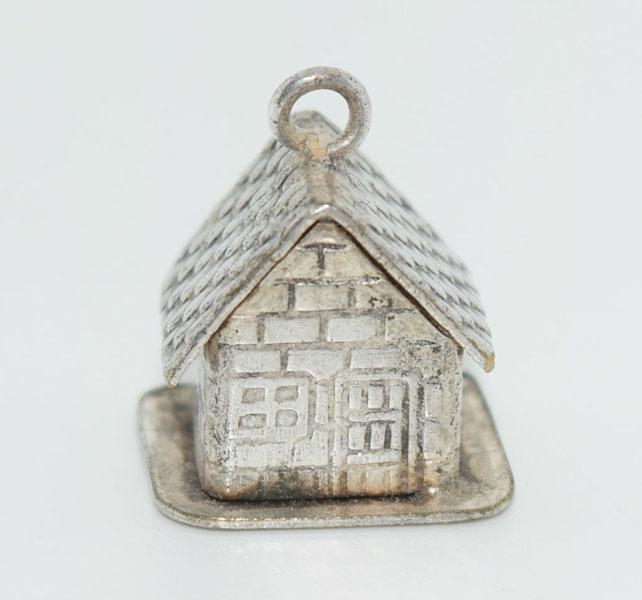 Tested Sterling Antique Cabin Charm (1 of 3)