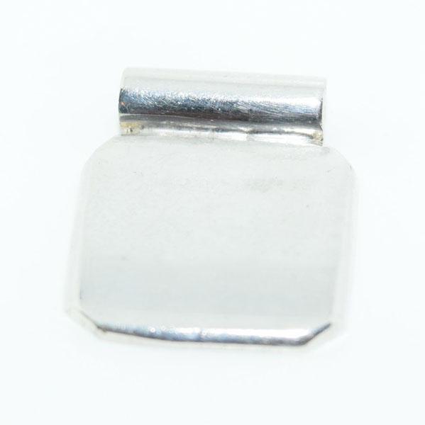 Mexico Sterling Plain Square Slide Pendant (1 of 3)