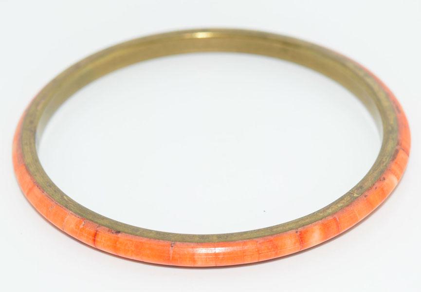 Fashion Orange Coral Beaded Bangle Bracelet (1 of 2)