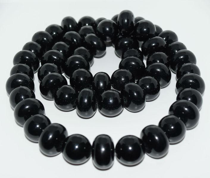 Vintage Costume Large Black Beaded Necklace (1 of 2)