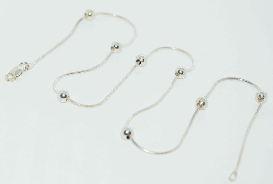 Sterling Silver Ball Beaded Necklace (1 of 3)