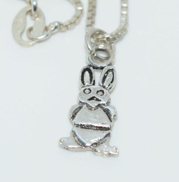 Sterling Silver Easter Bunny Necklace (1 of 2)