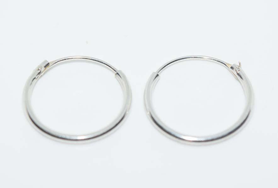 Silver Tone Hoop Earrings (1 of 2)