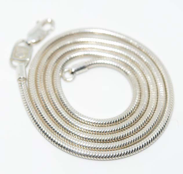 USA .999 Sterling Silver Snake Chain Necklace (1 of 4)