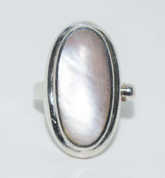 Sterling Silver MOP Ring Sz 7 (1 of 4)