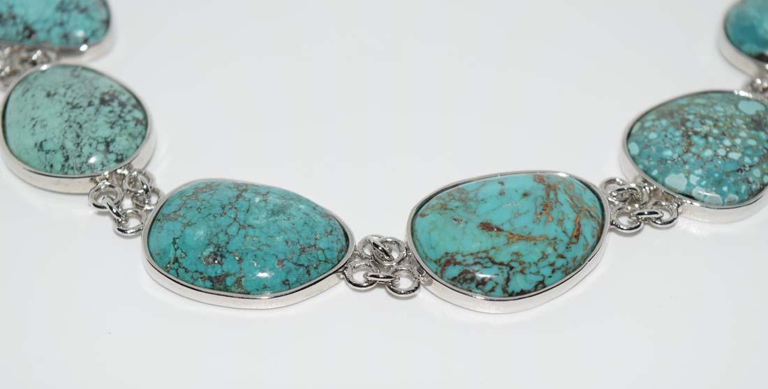 Sterling Silver Turquoise Color Bracelet (1 of 3)