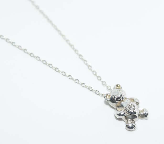 Sterling Silver Teddy Bear Necklace (1 of 4)