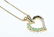 Gold Over Sterling Emerald & Diamond Heart Necklace - 2