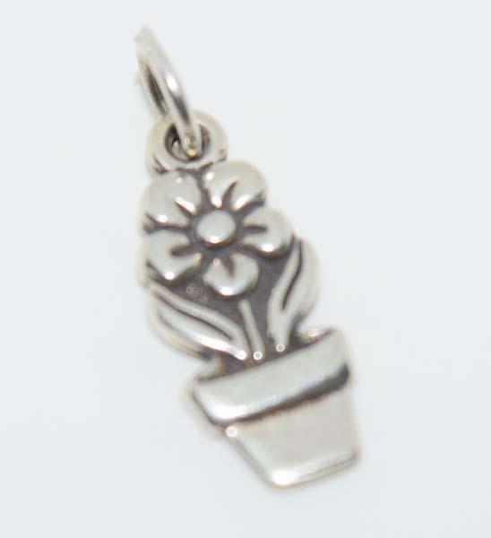 Sterling Silver Flower Charm or Pendant (1 of 3)