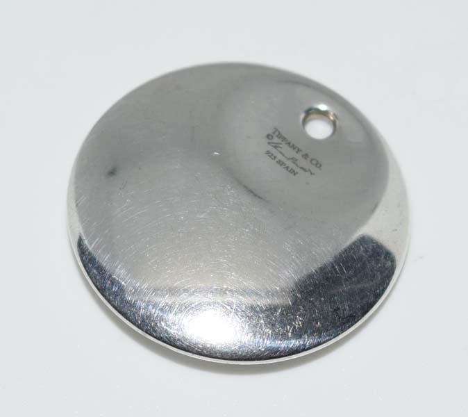 Tiffany & Co. Elsa Peretti Sterling Round Disc Pendant: Tiffany & Co. Elsa Peretti sterling silver round disc pendant | Measurement: 23.5mm diameter