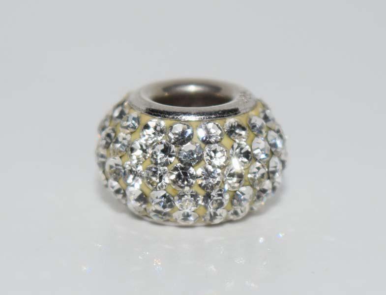 Sterling Silver Rhinestone Slide Pendant or Charm (1 of 3)