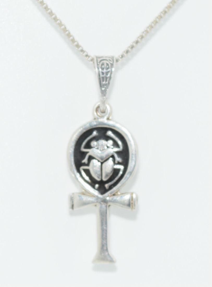 Sterling Silver Egyptian Ankh Necklace (1 of 3)