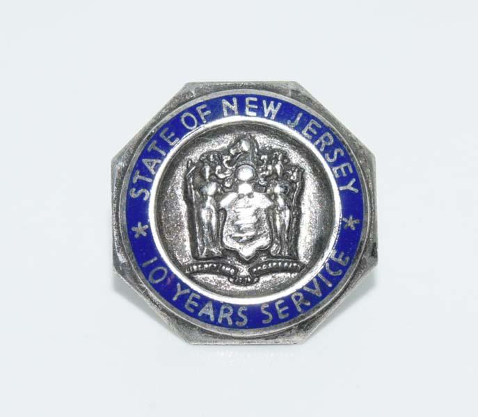 Sterling 10 yrs of Service State of NJ Pin (1 of 4)