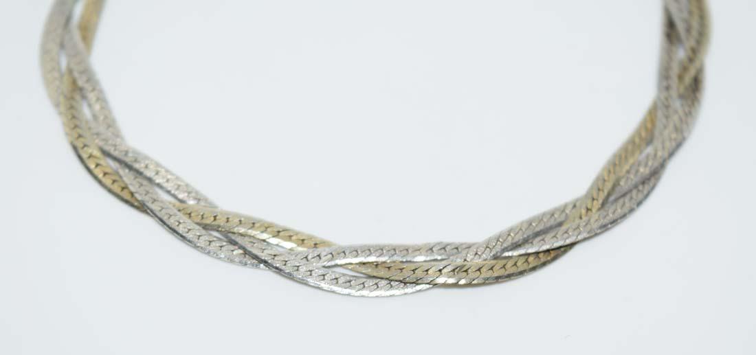 Italian Sterling Braided Herringbone Bracelet (1 of 2)