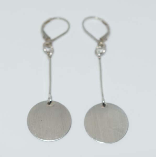Sterling Silver Dangle Circle Earrings (1 of 2)