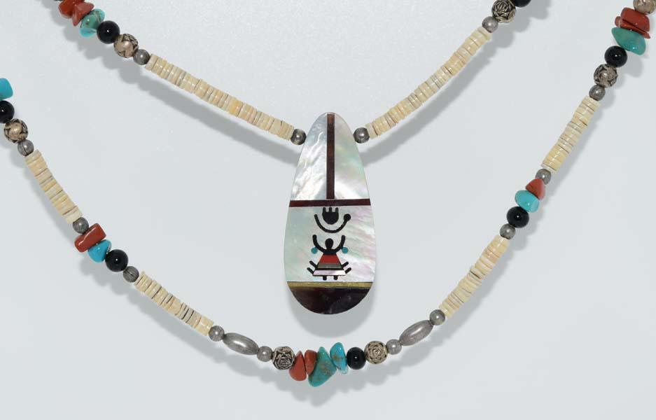 Native American Shell & Natural Stone Necklace (1 of 3)