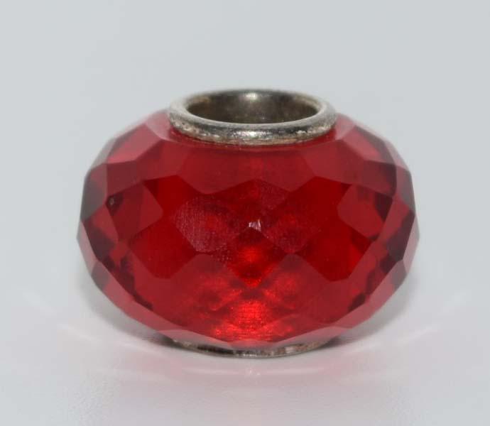 Sterling Silver Red Slide Pendant Charm (1 of 2)