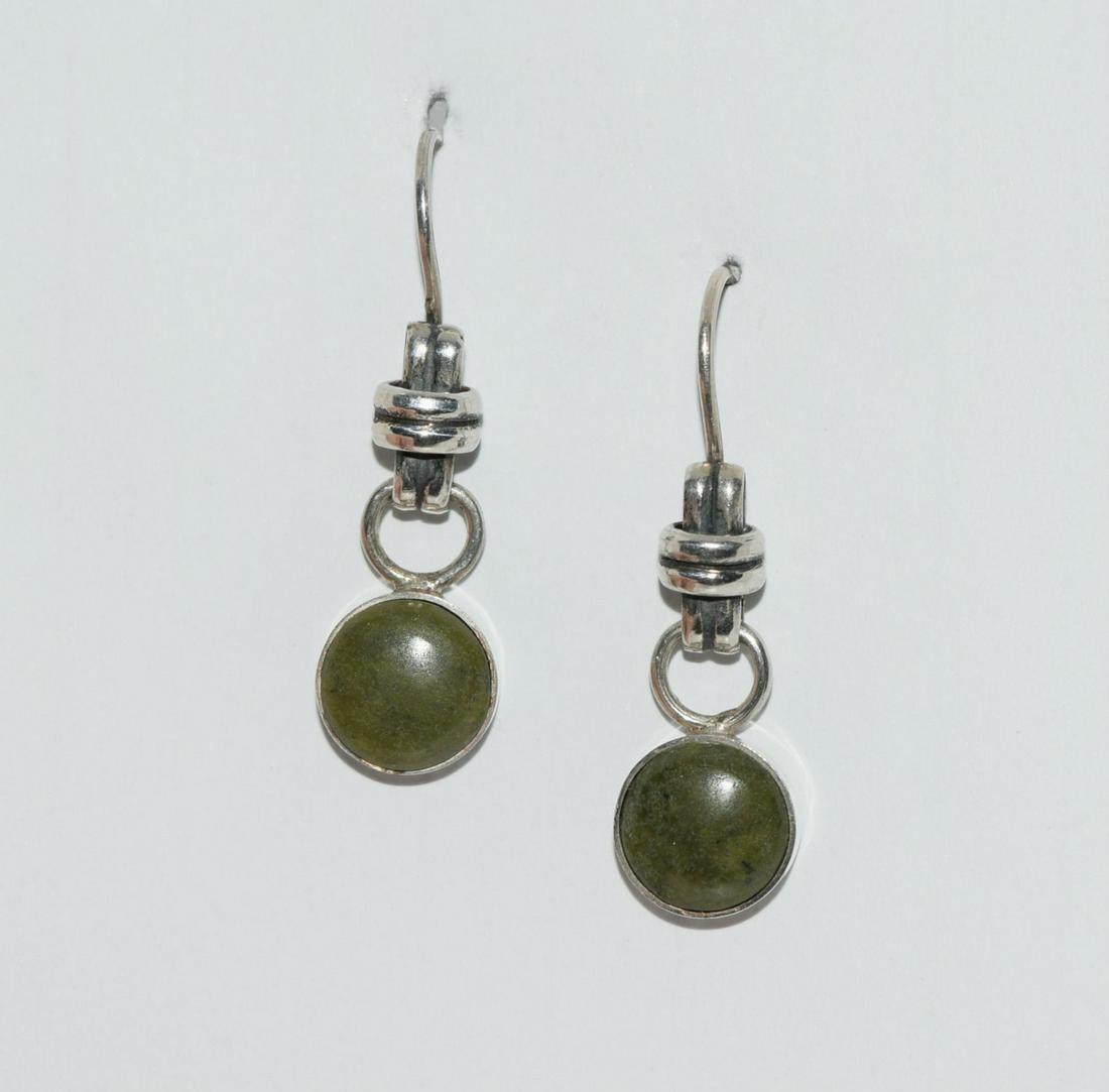 Sterling Silver Stone Knot Dangle Earrings (1 of 4)