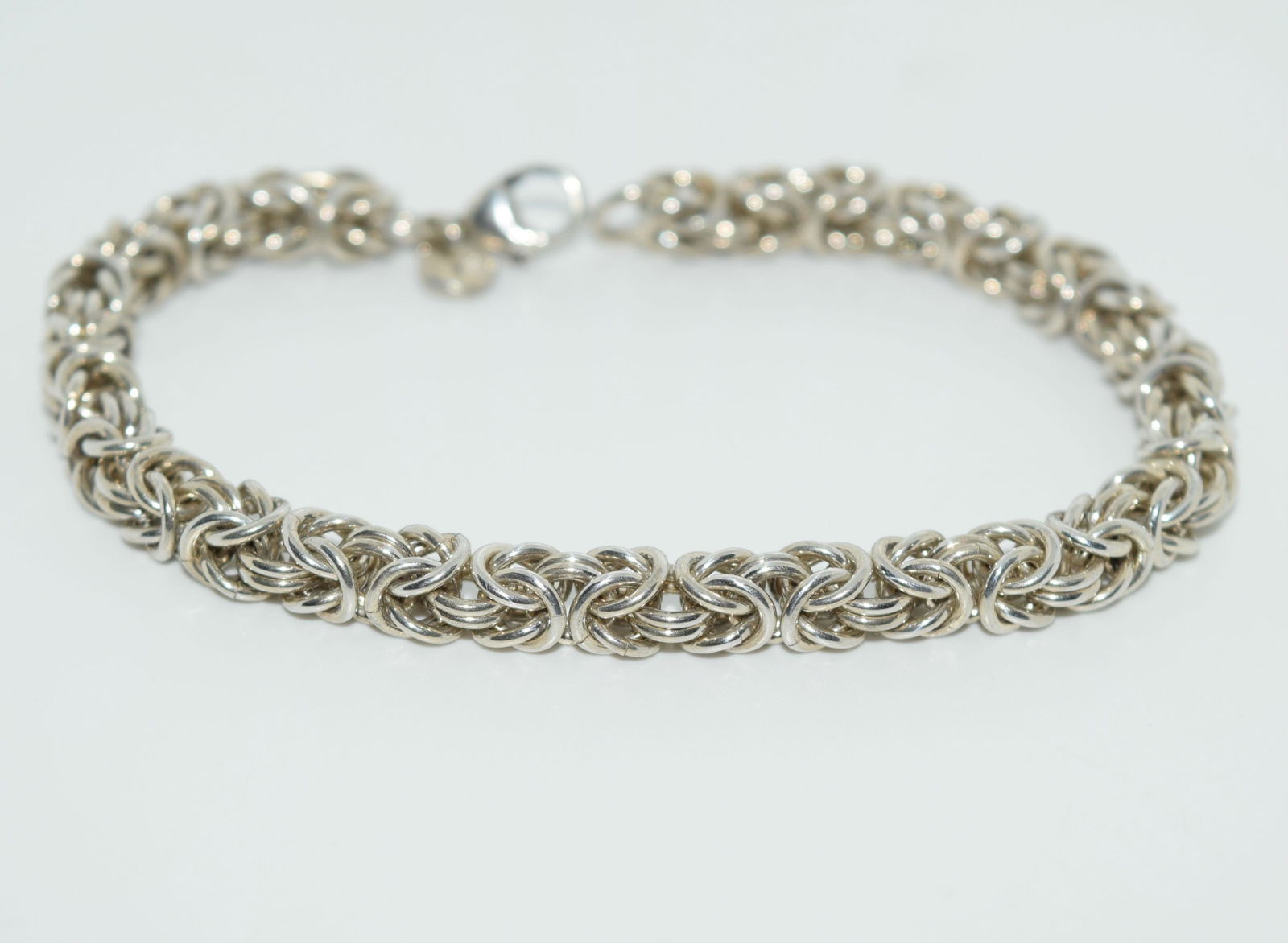 Sterling Silver Byzantine Chain Bracelet (1 of 4)