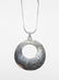 Vintage Sterling Circle Stamp Round Necklace - 5