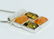 Vintage Sterling Silver Amber Square Necklace - 3