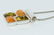 Vintage Sterling Silver Amber Square Necklace - 4