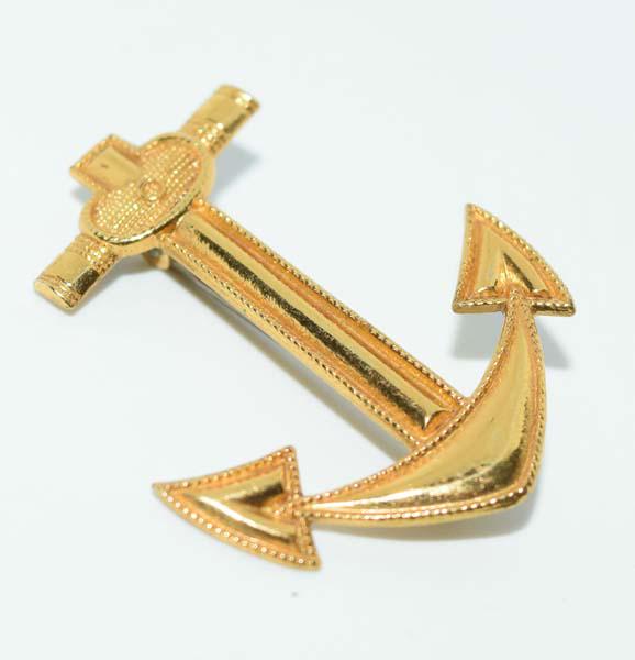 Vintage 10Kt Gold Filled Anchor Brooch (1 of 3)