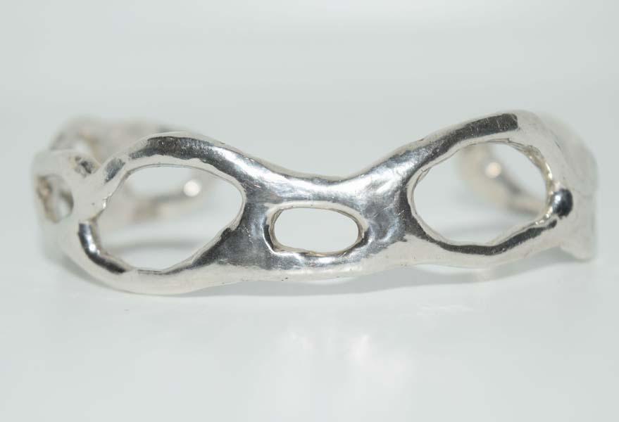 Handmade Sterling Silver Artisan Cuff Bracelet (1 of 4)