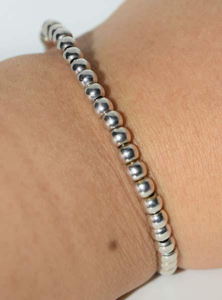 Italy Sterling Beaded Cuff Bracelet (1 of 3)