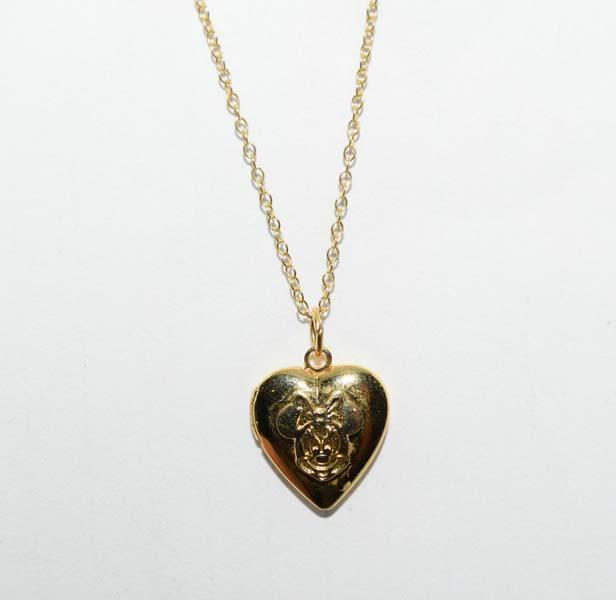 Disney Minnie Mouse Heart Locket Necklace: This pendant measures 14 x 16mm on a 925 18inch chain.
