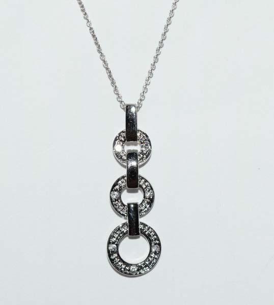 Life’s Journey Sterling & Genuine Diamond Necklace: This necklace has an 18-inch removable sterling chain. The pendant has a 33mm drop and is 11mm wide with 6 genuine diamonds. It features the circle of life symbols in a journey style setting.