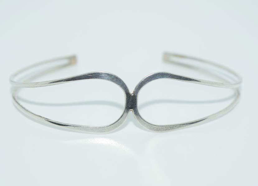 Sterling Silver Thin Simple Design Cuff Bracelet (1 of 4)