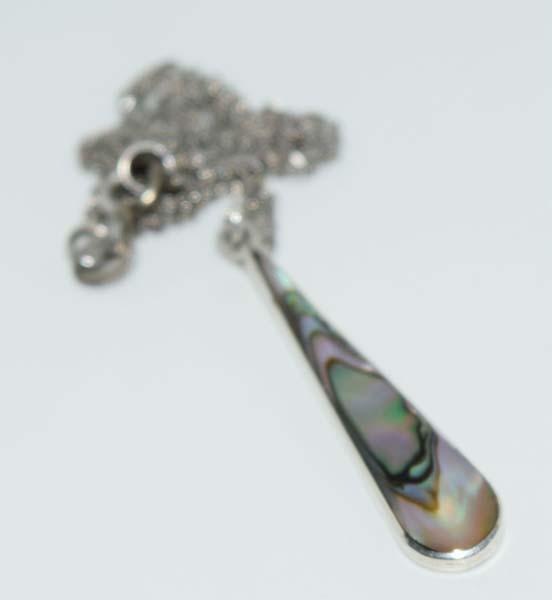 Sterling Silver Abalone Water Drop Necklace (1 of 4)